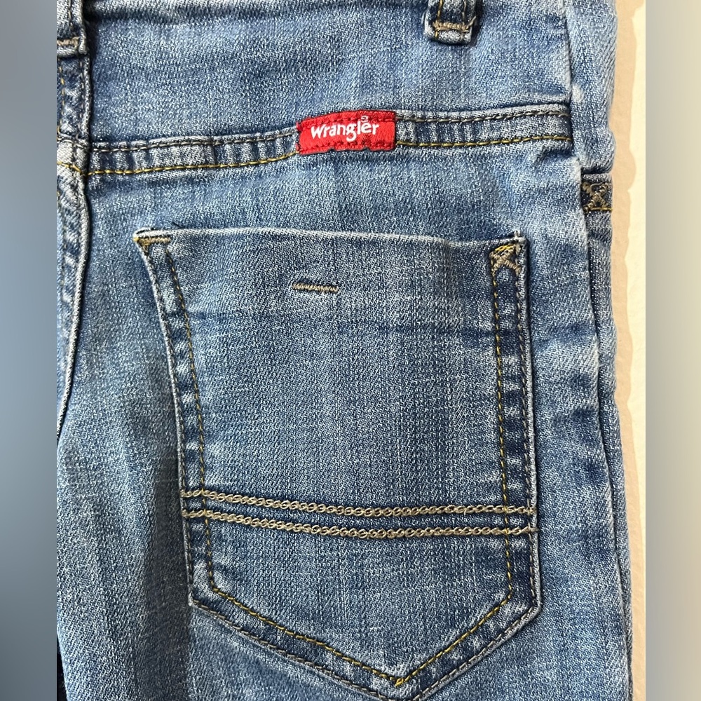 Wrangler Flex Blue Wash Toddler Boy Straight Leg Jeans size 5 - Picture 5 of 9
